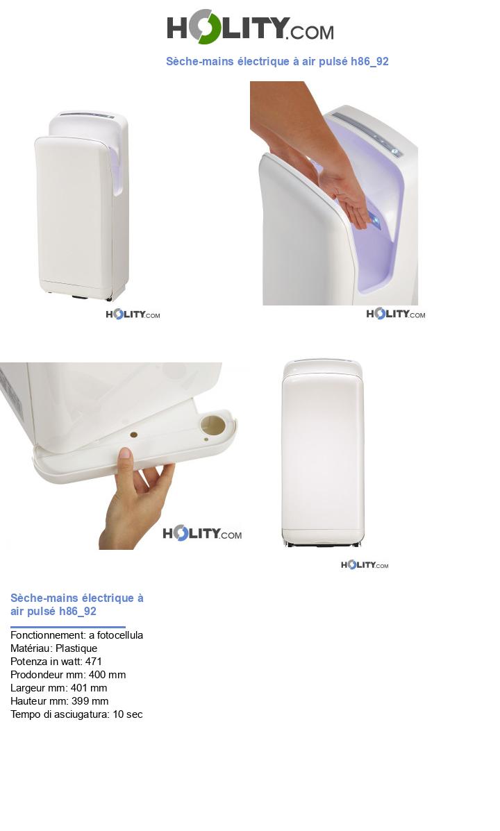 Sèche-mains électrique à air pulsé h86_92