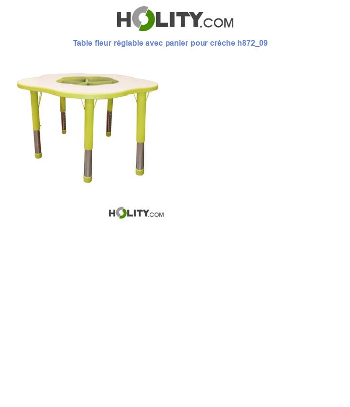 Table fleur réglable avec panier pour crèche h872_09