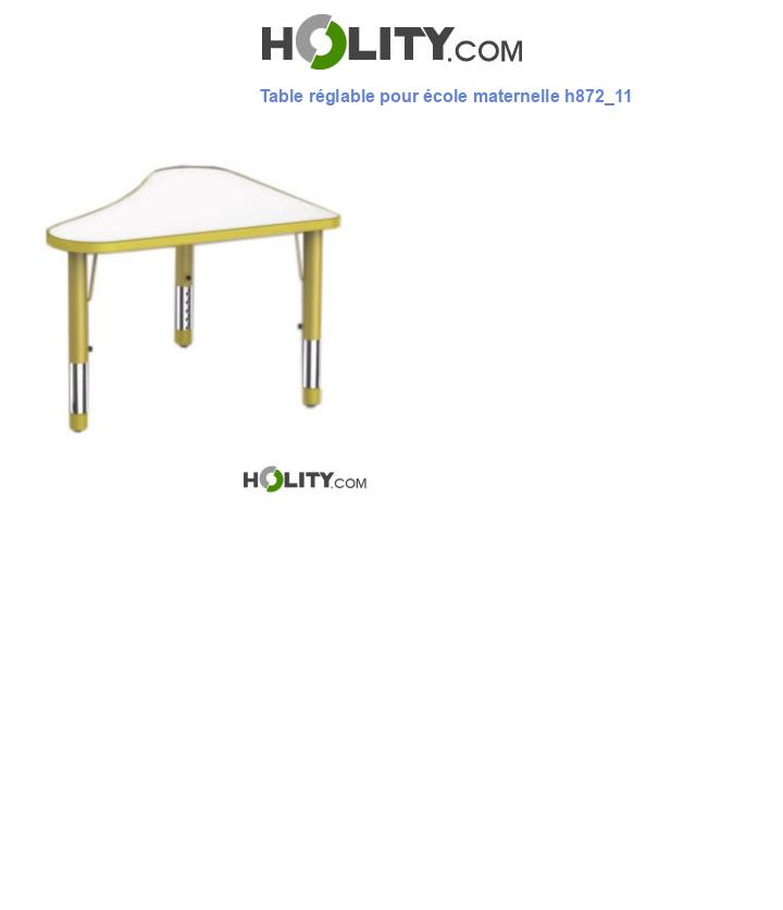 Table réglable pour école maternelle h872_11