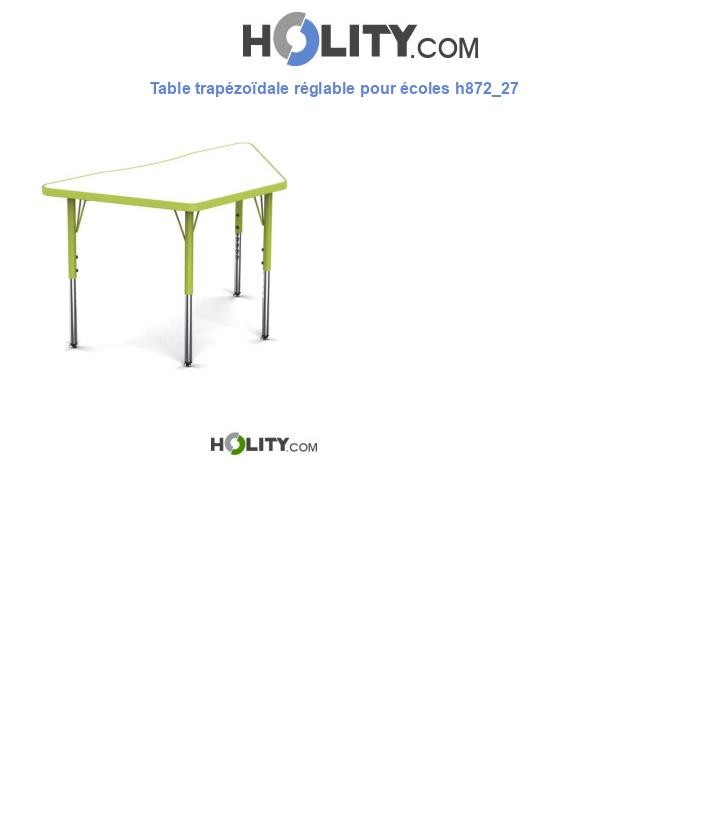 Table trapézoïdale réglable pour écoles h872_27