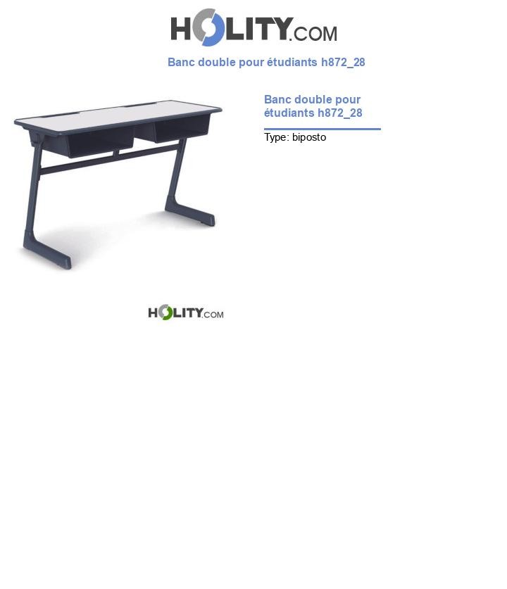 Banc double pour étudiants h872_28