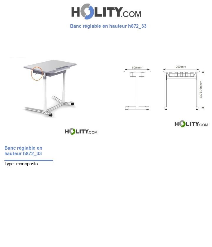 Banc réglable en hauteur h872_33