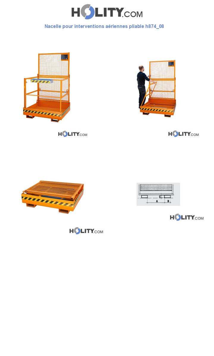 Nacelle pour interventions aériennes pliable h874_08
