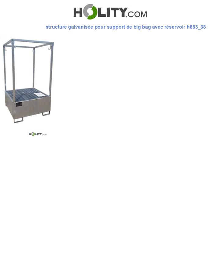 structure galvanisée pour support de big bag avec réservoir h883_38