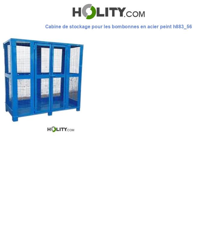 Cabine de stockage pour les bombonnes en acier peint h883_56