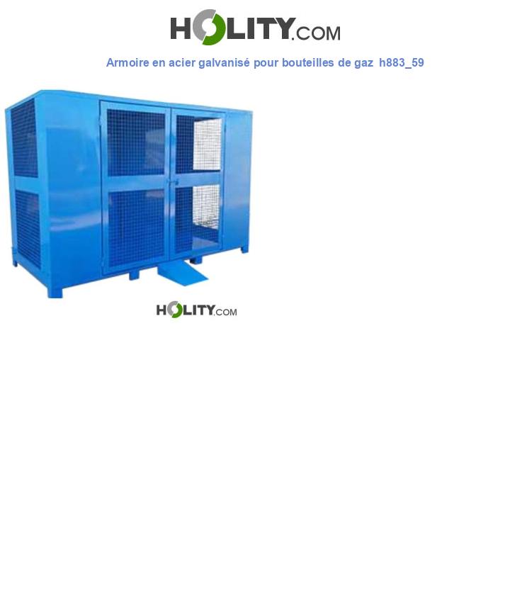 Armoire en acier galvanisé pour bouteilles de gaz  h883_59