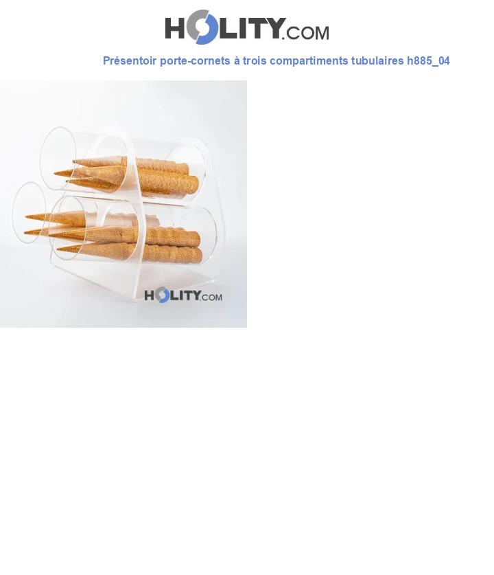 Présentoir porte-cornets à trois compartiments tubulaires h885_04