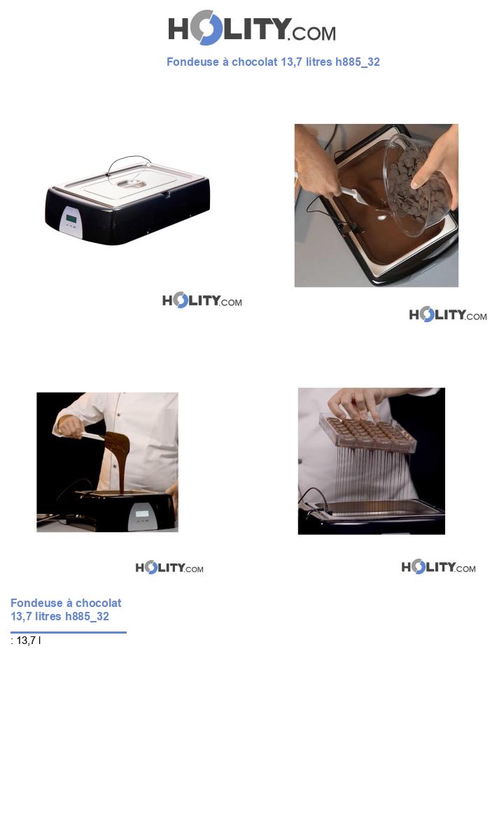 Fondeuse à chocolat 13,7 litres h885_32