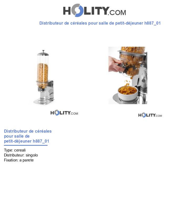 Distributeur de céréales pour salle de petit-déjeuner h887_01