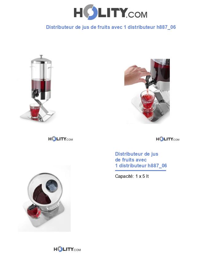 Distributeur de jus de fruits avec 1 distributeur h887_06