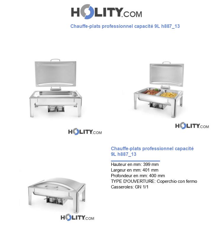 Chauffe-plats professionnel capacité 9L h887_13