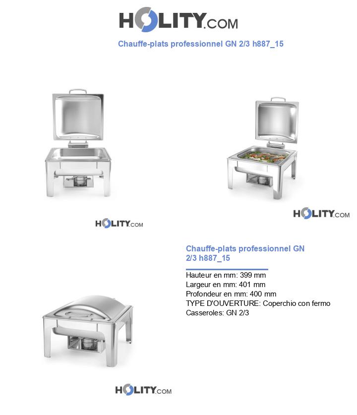 Chauffe-plats professionnel GN 2/3 h887_15