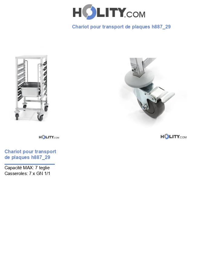 Chariot pour transport de plaques h887_29