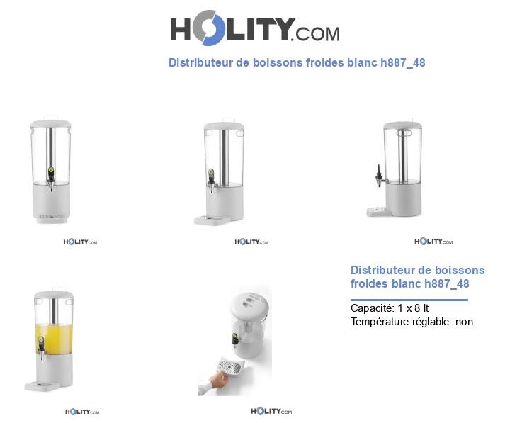 Distributeur de boissons froides blanc h887_48