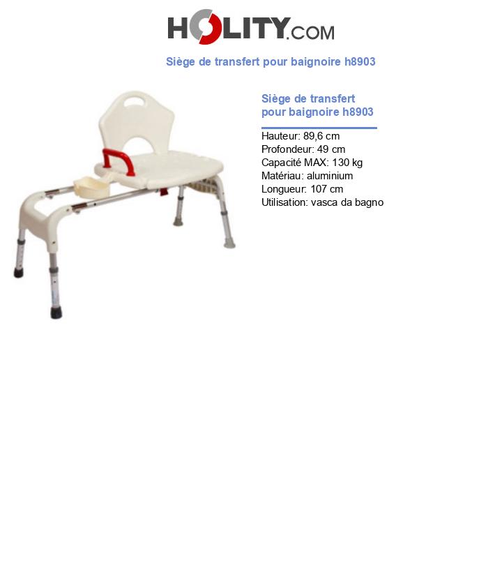 Siège de transfert pour baignoire h8903