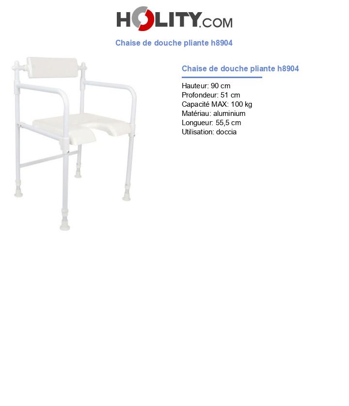Chaise de douche pliante h8904