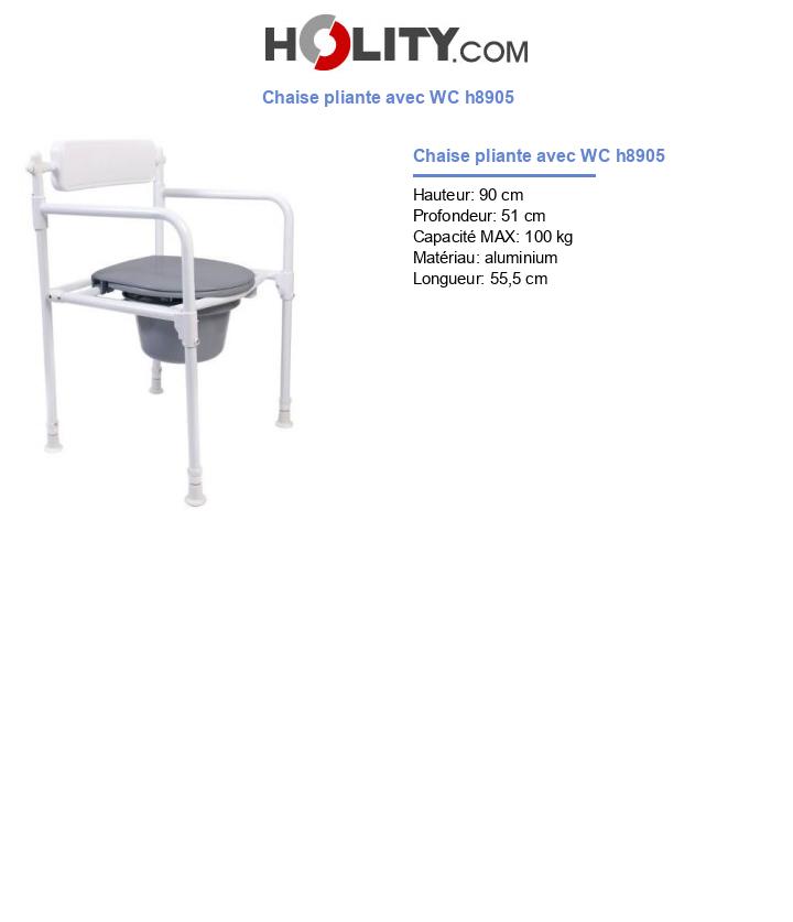 Chaise pliante avec WC h8905