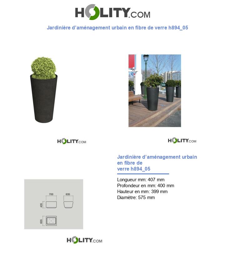Jardinière d’aménagement urbain en fibre de verre h894_05