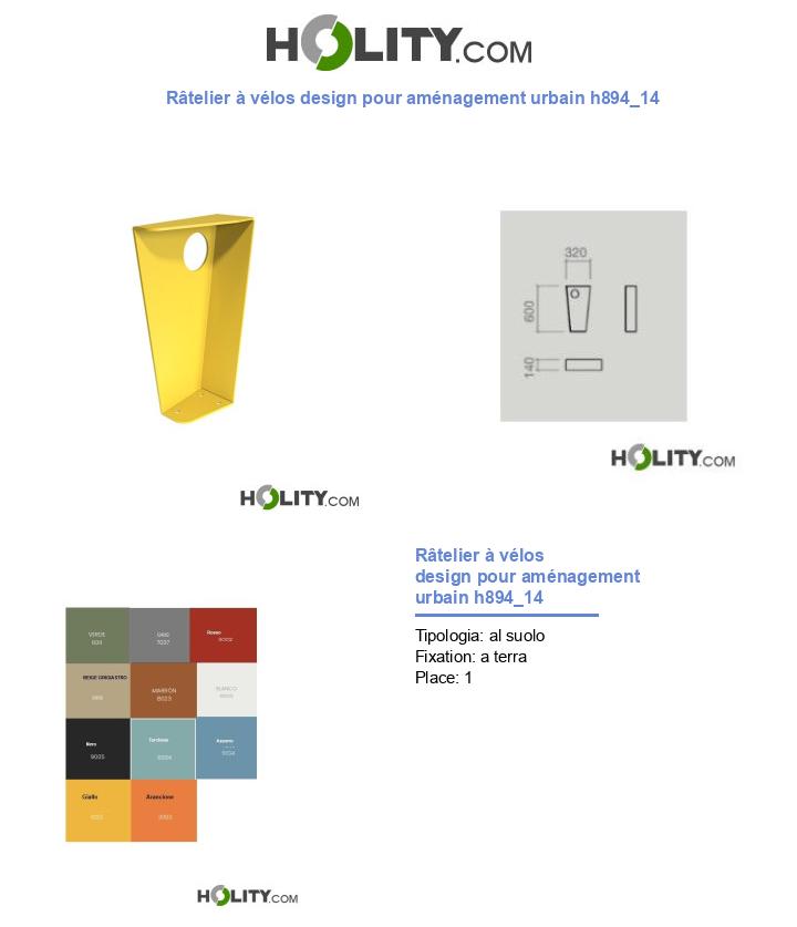 Râtelier à vélos design pour aménagement urbain h894_14