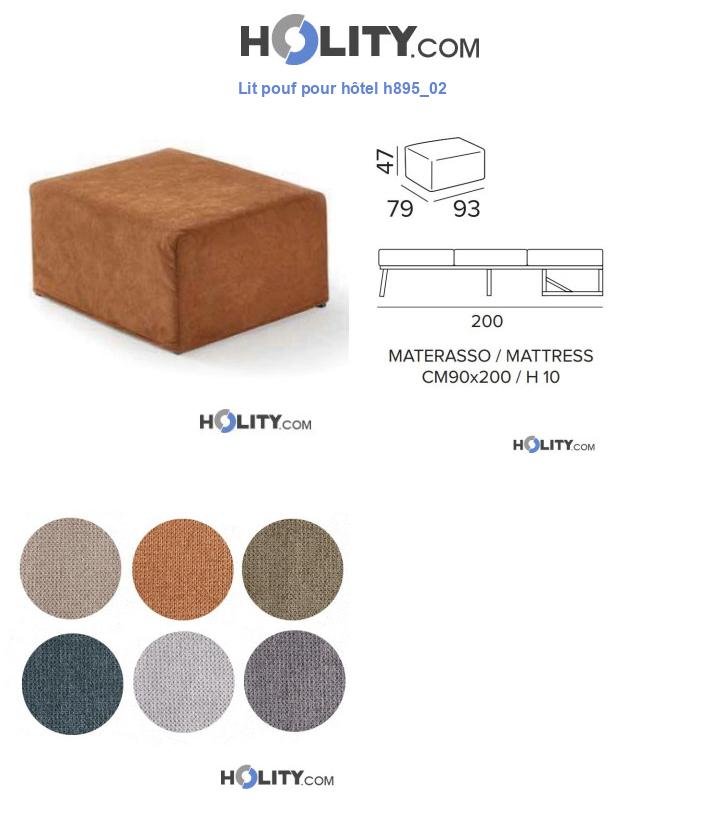 Lit pouf pour hôtel h895_02