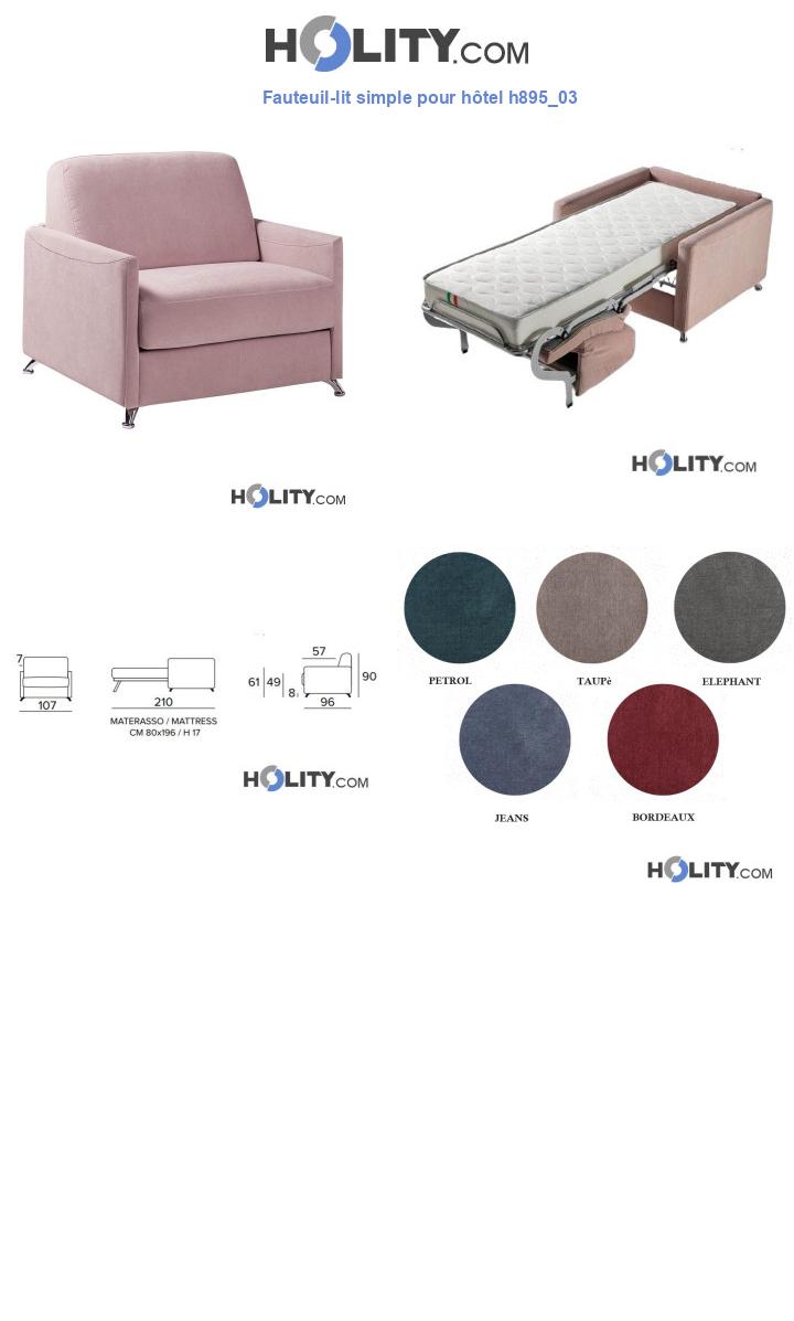 Fauteuil-lit simple pour hôtel h895_03