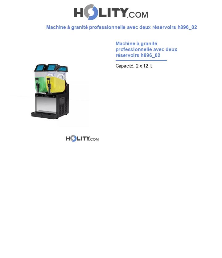 Machine à granité professionnelle avec deux réservoirs h896_02