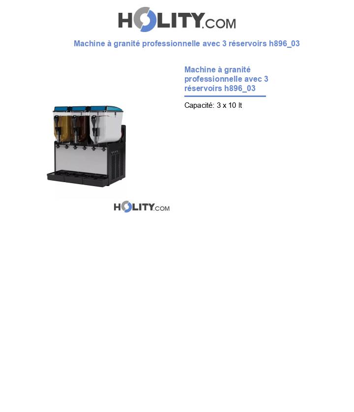 Machine à granité professionnelle avec 3 réservoirs h896_03