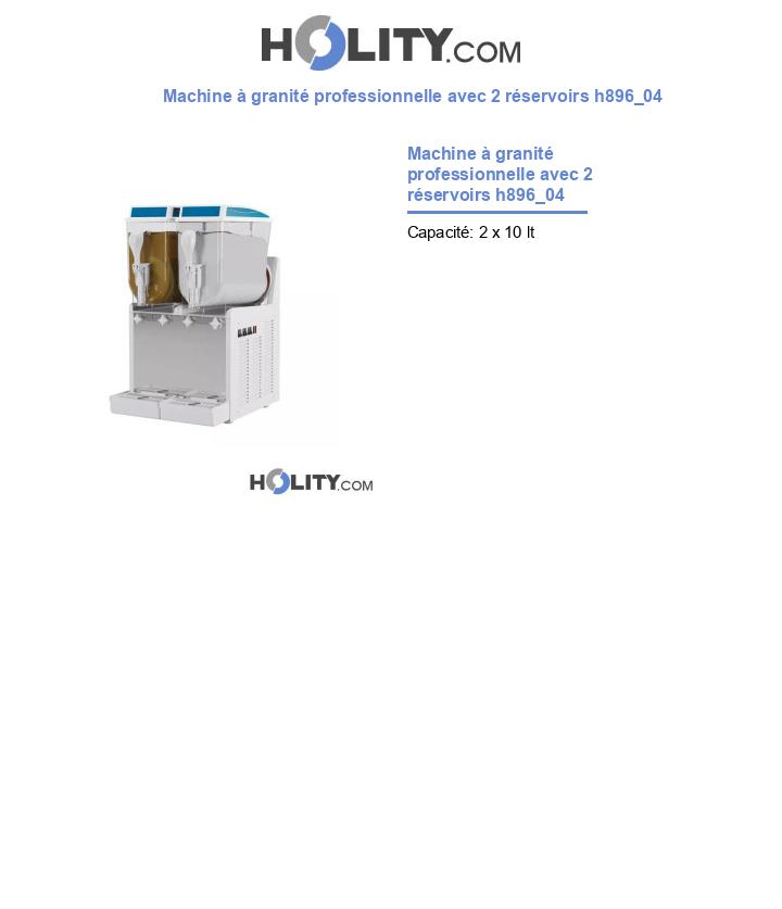 Machine à granité professionnelle avec 2 réservoirs h896_04
