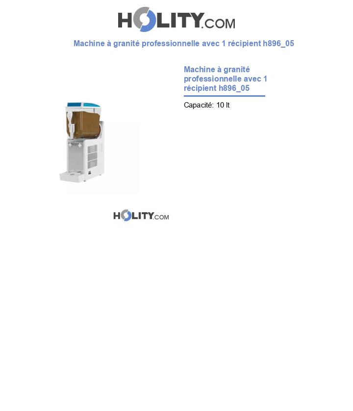 Machine à granité professionnelle avec 1 récipient h896_05