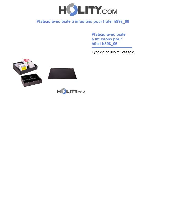 Plateau avec boîte à infusions pour hôtel h898_06