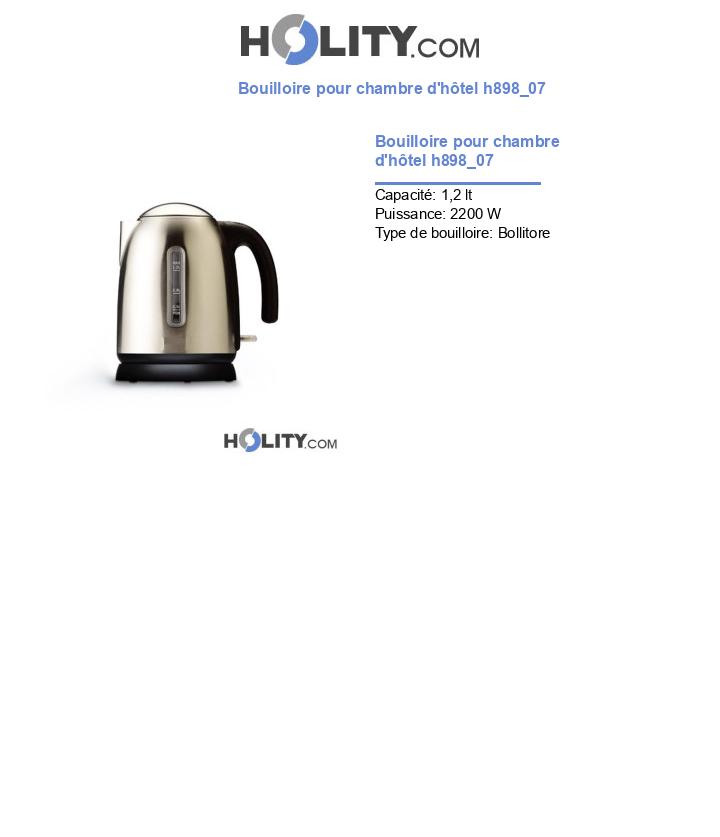 Bouilloire pour chambre d'hôtel h898_07