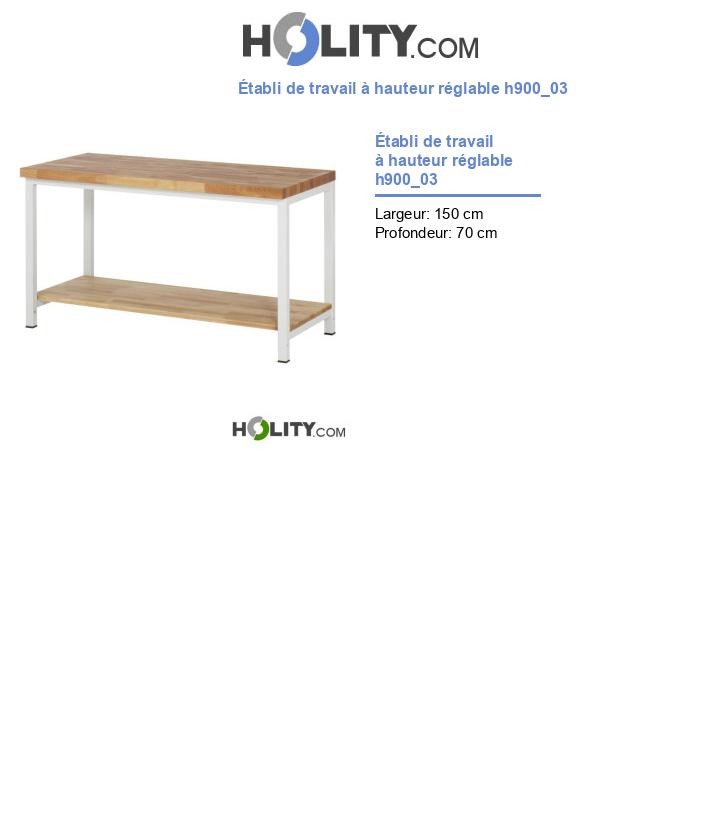 Établi de travail à hauteur réglable h900_03
