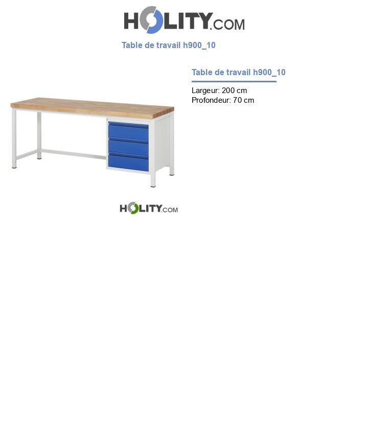 Table de travail h900_10