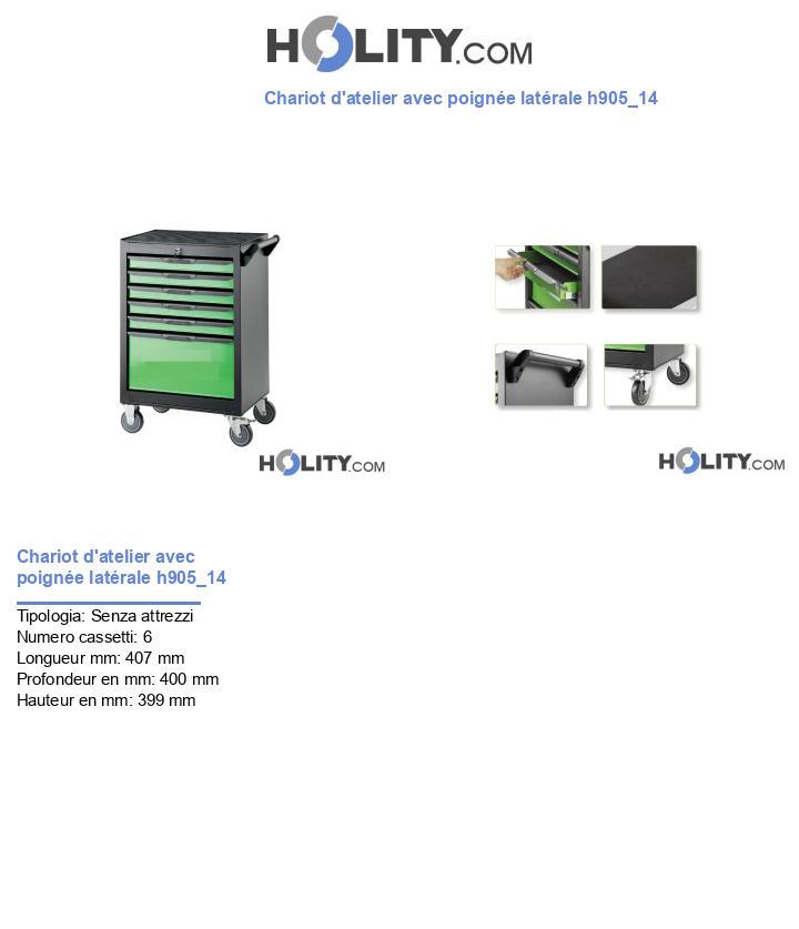 Chariot d'atelier avec poignée latérale h905_14