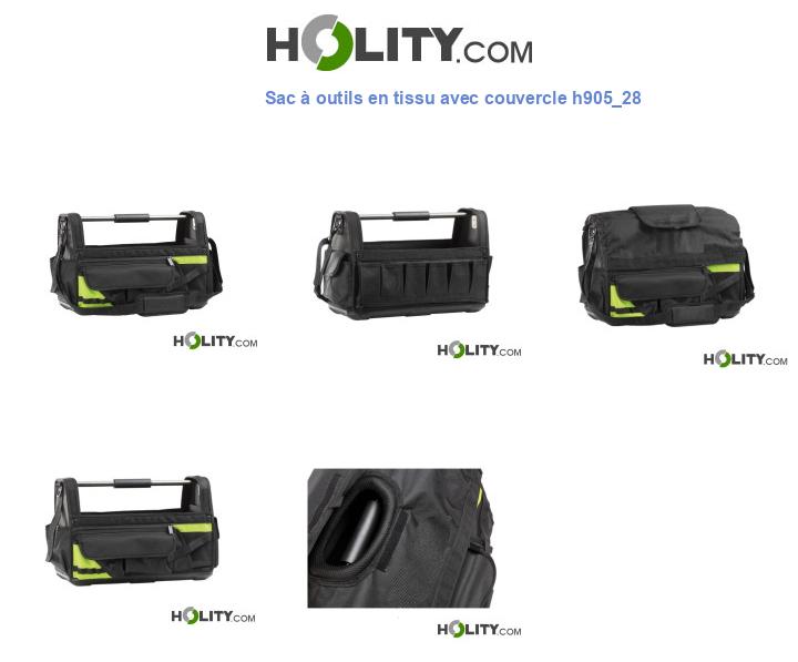Sac à outils en tissu avec couvercle h905_28