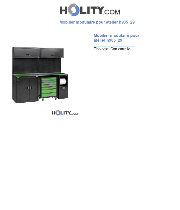 Mobilier modulaire pour atelier h905_29