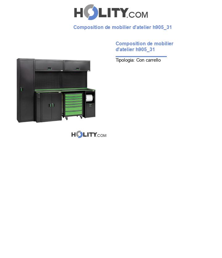 Composition de mobilier d'atelier h905_31