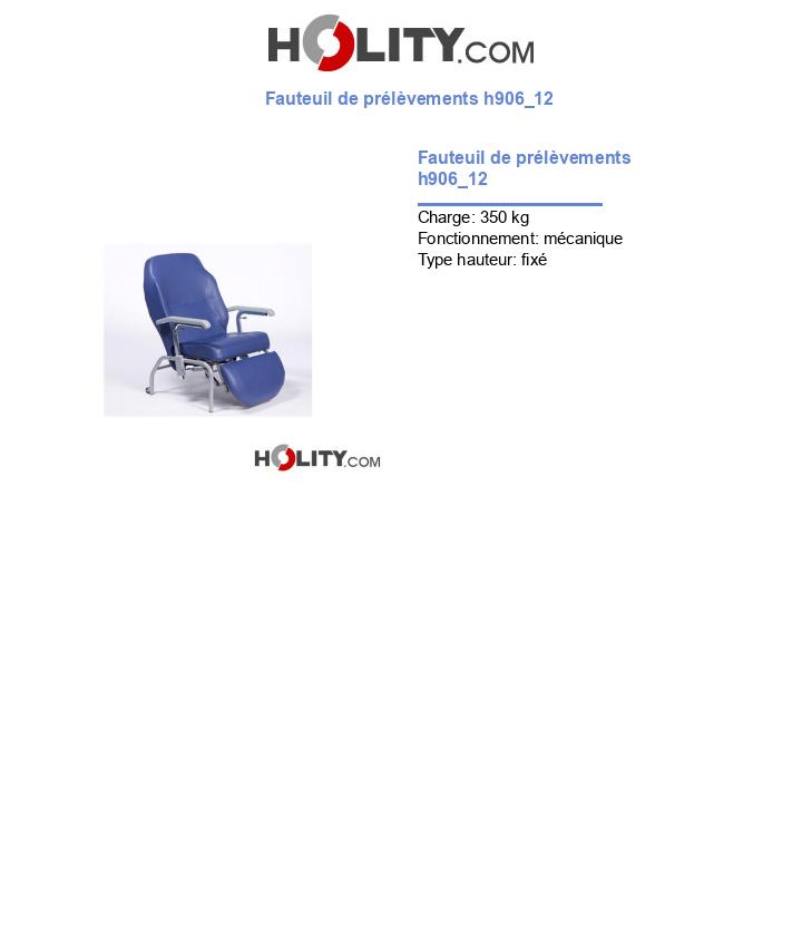 Fauteuil de prélèvements h906_12