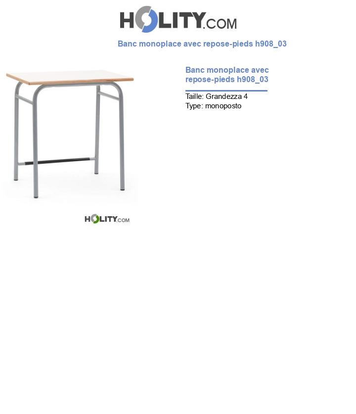 Banc monoplace avec repose-pieds h908_03
