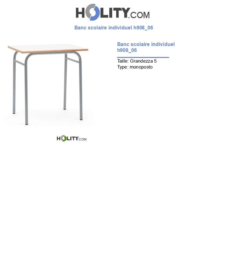 Banc scolaire individuel h908_06