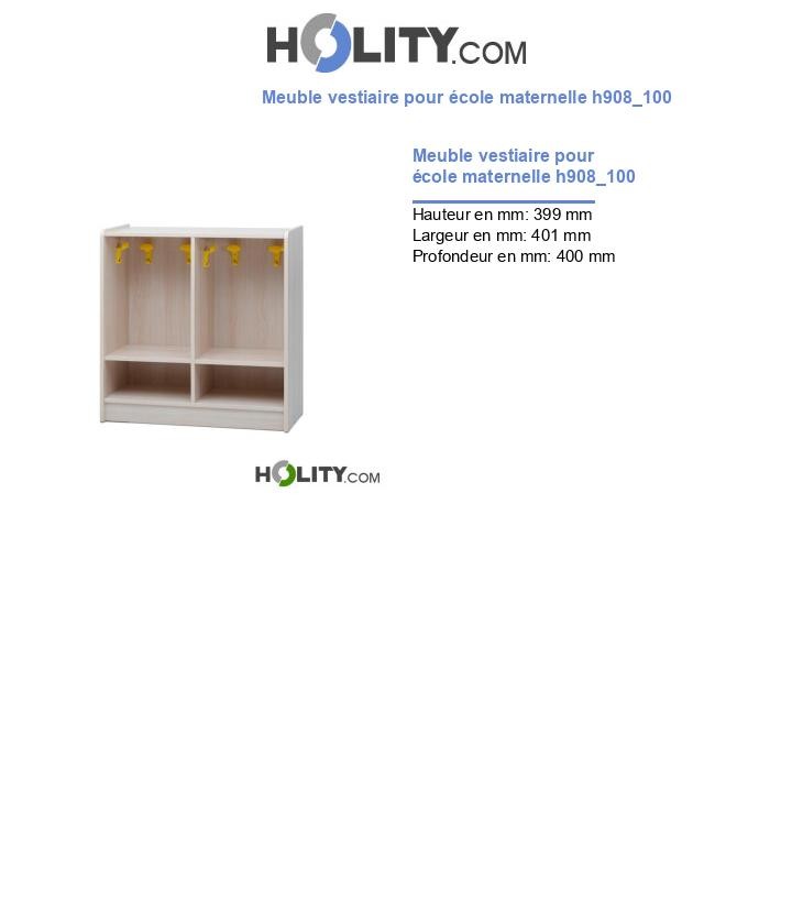 Meuble vestiaire pour école maternelle h908_100