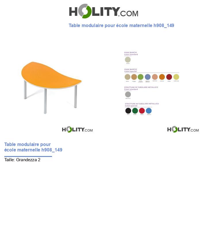 Table modulaire pour école maternelle h908_149