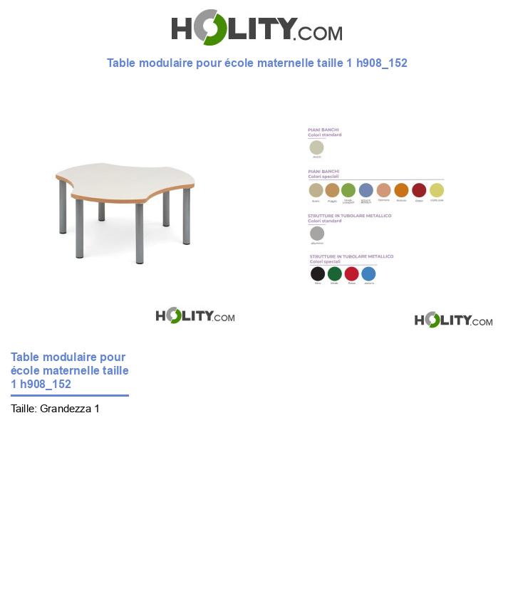 Table modulaire pour école maternelle taille 1 h908_152