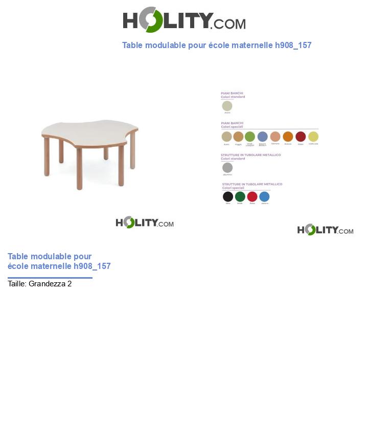 Table modulable pour école maternelle h908_157