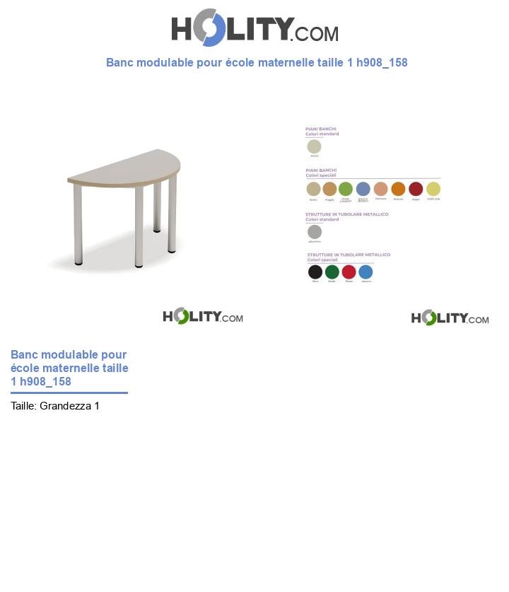 Banc modulable pour école maternelle taille 1 h908_158