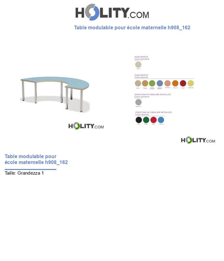 Table modulable pour école maternelle h908_162