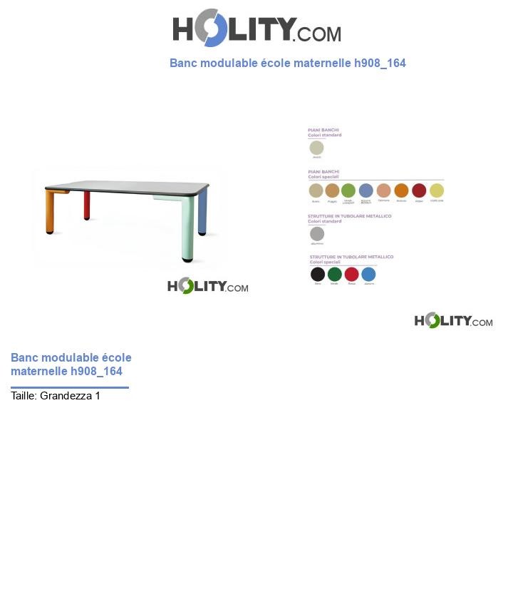 Banc modulable école maternelle h908_164