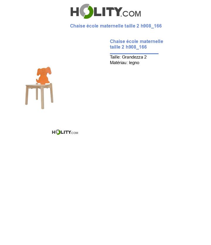Chaise école maternelle taille 2 h908_166
