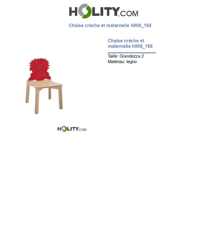 Chaise crèche et maternelle h908_168