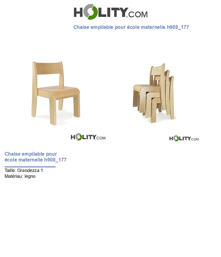 Chaise empilable pour école maternelle h908_177